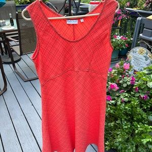 Habitat Asymmetrical Dress in Vibrant Red